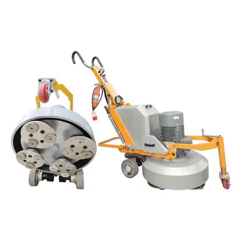 उच्च प्रदर्शन कंक्रीट मंजिल ग्राइंडर मशीन 220V 320 आरपीएम 3 ग्राइंडिंग प्लेट के साथ