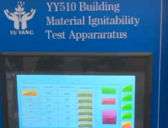 स्टेनलेस स्टील के निर्माण और 0.7m/s फ्लू एयर स्पीड के साथ बिल्डिंग मटेरियल्स के लिए ISO 11925-2 प्रमाणित इग्निटेबिलिटी टेस्ट उपकरण