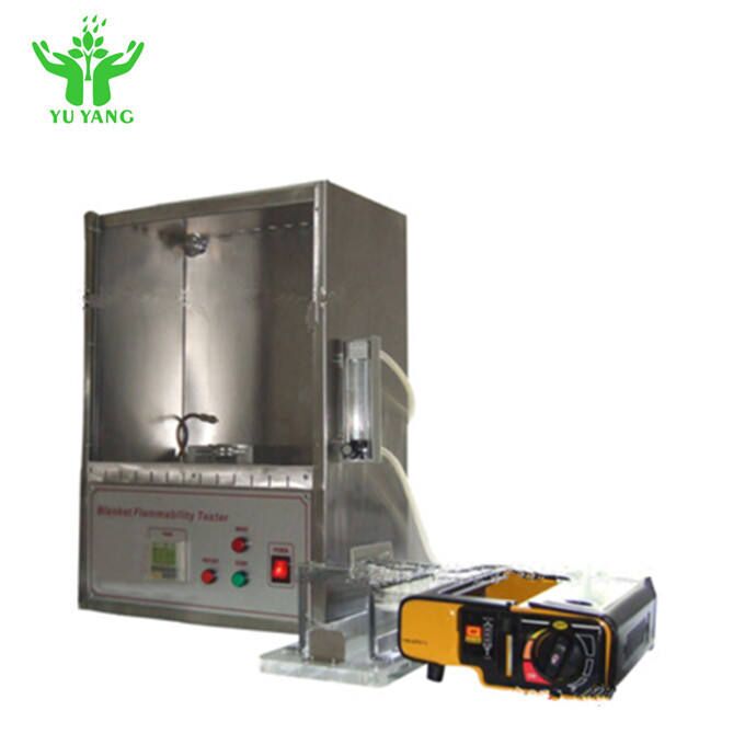 ASTM D4151 कंबल ज्वलनशीलता परीक्षक 70mmx70mm नमूना और 16mm ज्वाला लंबाई अग्नि परीक्षण उपकरण के साथ