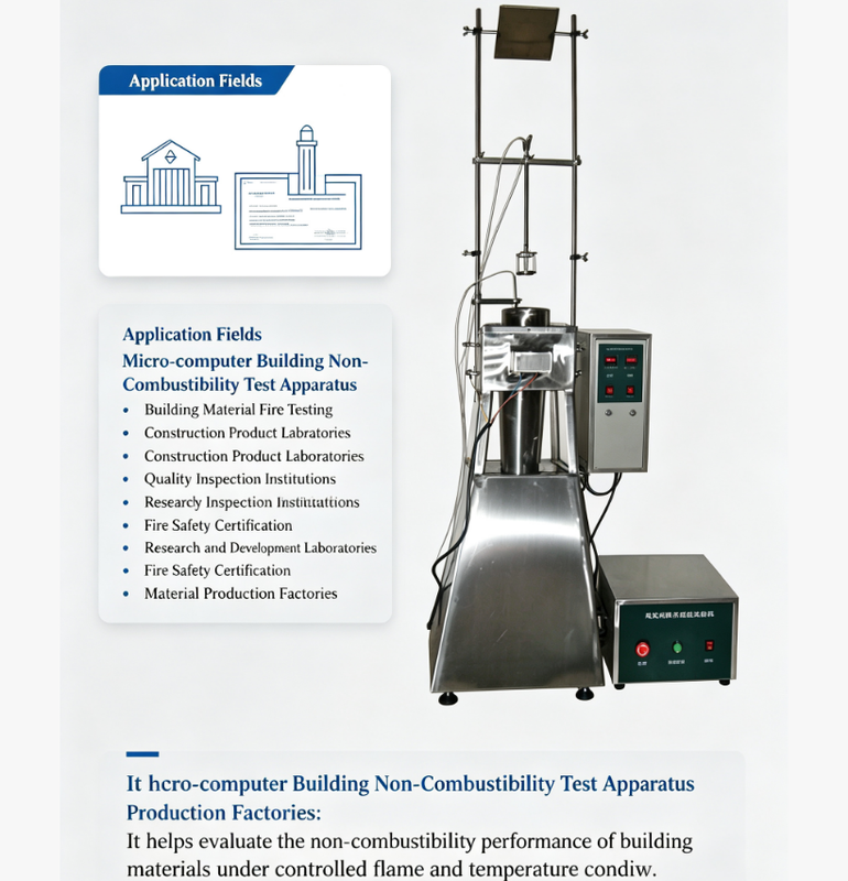 Building Products Fire Reaction Non-Combustibility Test Equipment LabVIEW Control Non Combustibility Tester