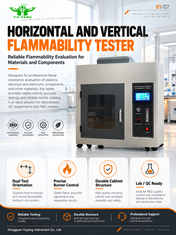 Ul94 Horizontal Vertical Burning Combustion Testing Machine Flame Test Chamber Flammability Tester for Plastic